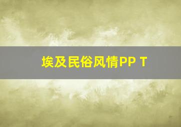 埃及民俗风情PP T